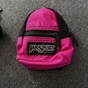 Jansport Lil Break Mini Backpack Wristlet Coin Purse Bright Pink Cute